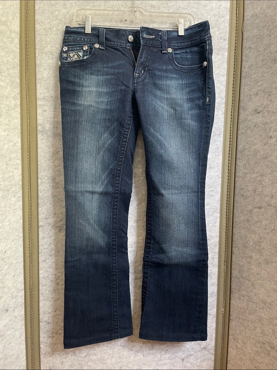 Miss Me Denim - Miss Me Dark Blue Bootcut Jeans with Faded Detail